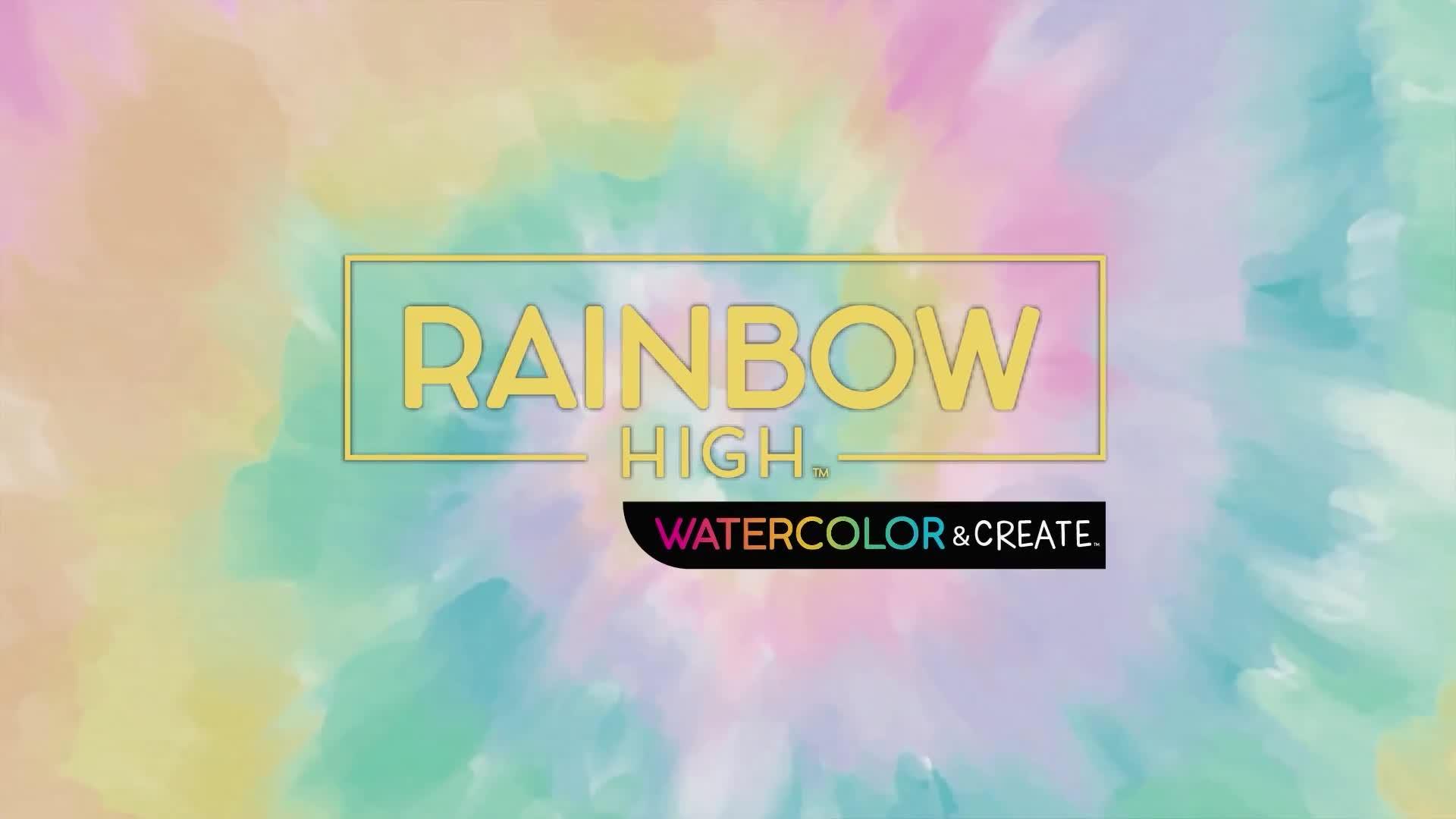 Image thumbnail 8 of 8 of Rainbow High WaterColor &amp; Create Fashion Doll- Brown Eyes