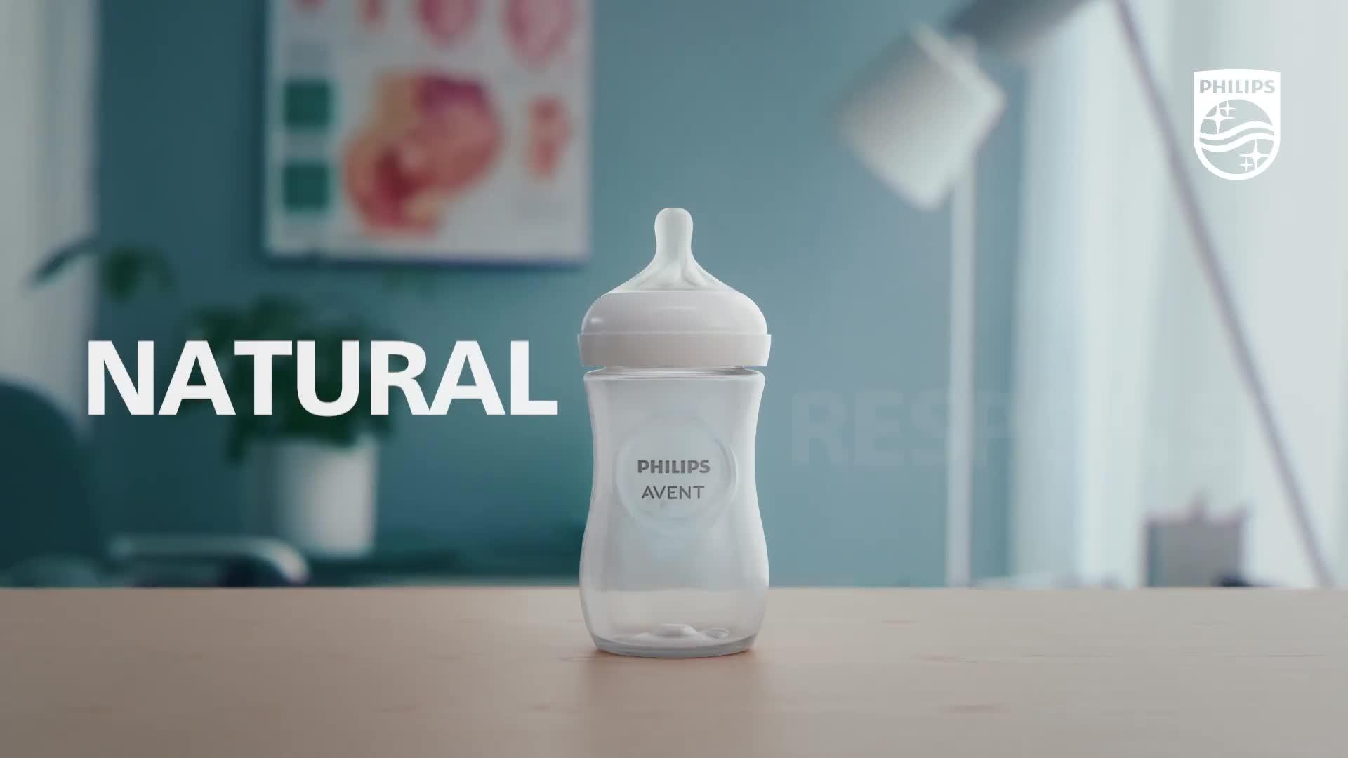 Image thumbnail 7 of 7 of Avent Natural Response Newborn Baby Kit - 1x 4oz, 9oz and 11oz Baby Bottles, Bottle Brush, SCD837/12