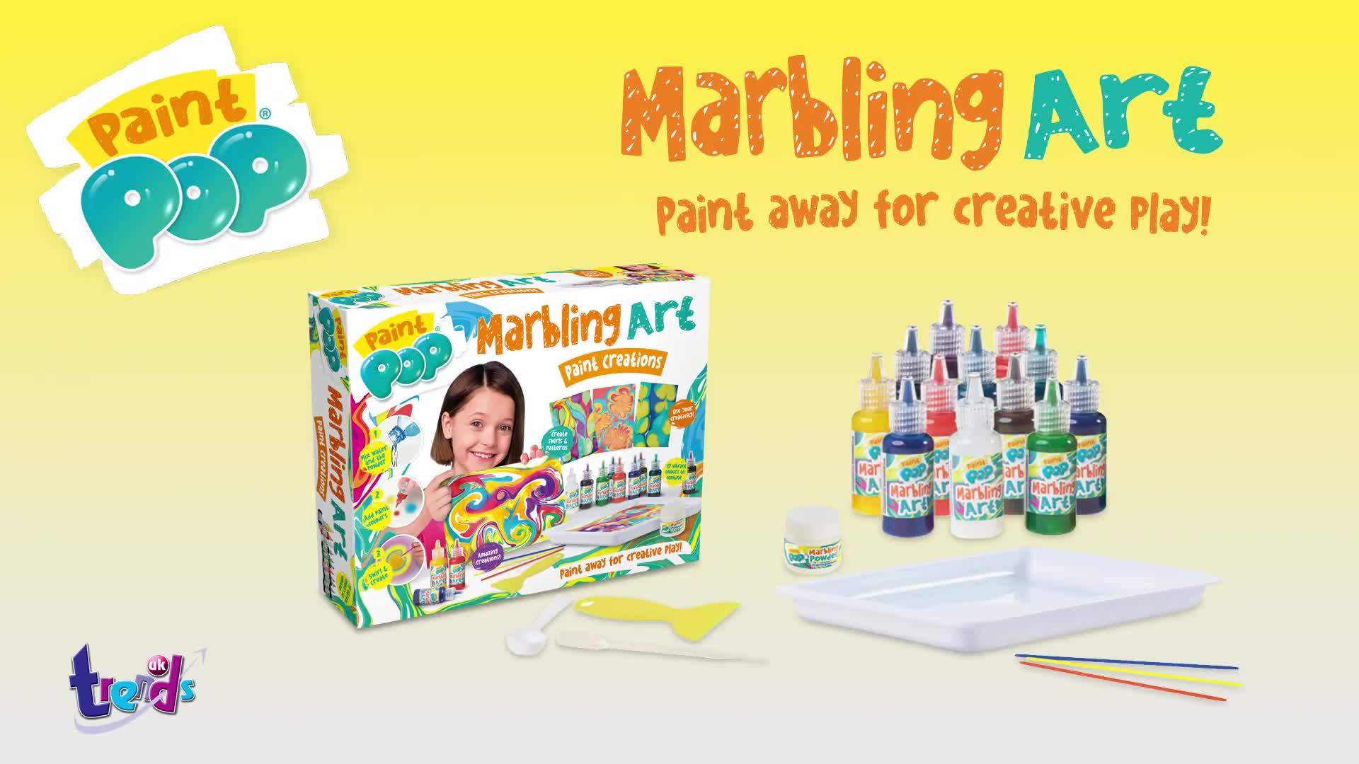 Image thumbnail 8 of 8 of Paint Pop Marbling Set x 12 Paints