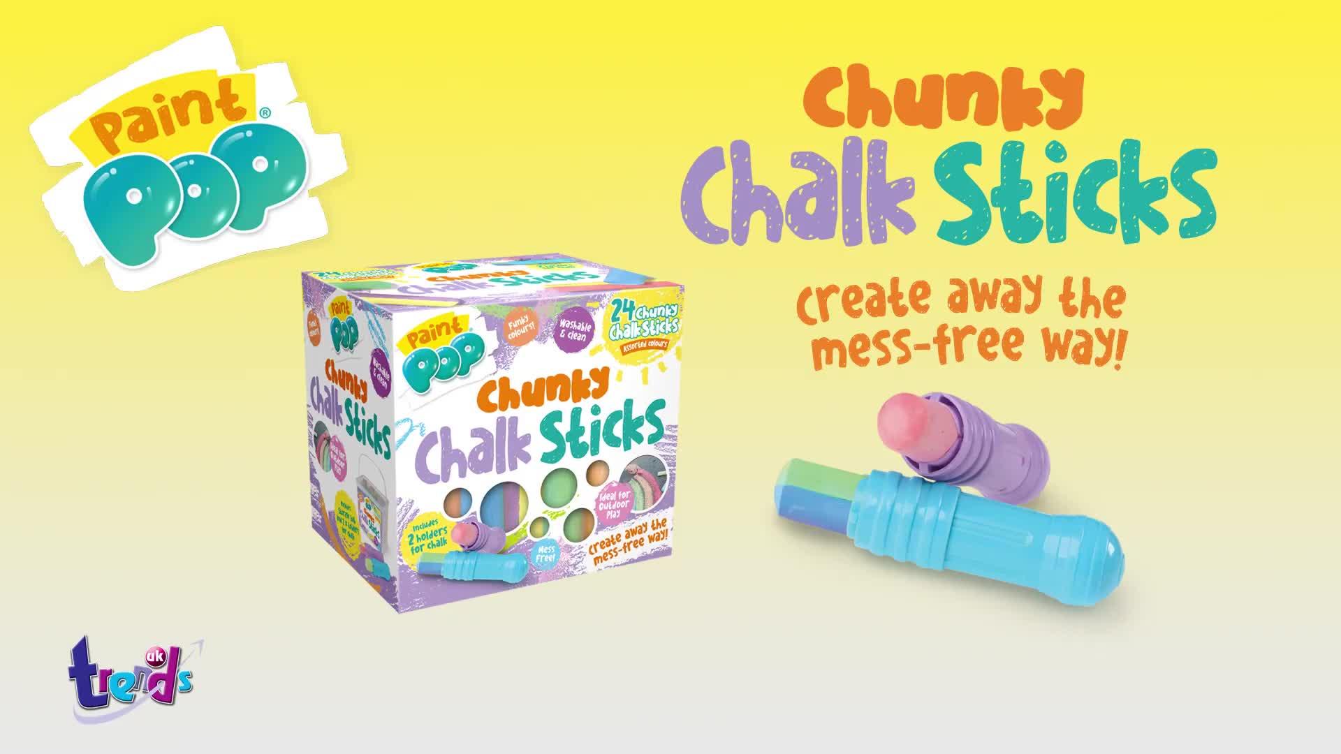 Image thumbnail 8 of 8 of Paint Pop Chunky Chalk Sticks 24pk