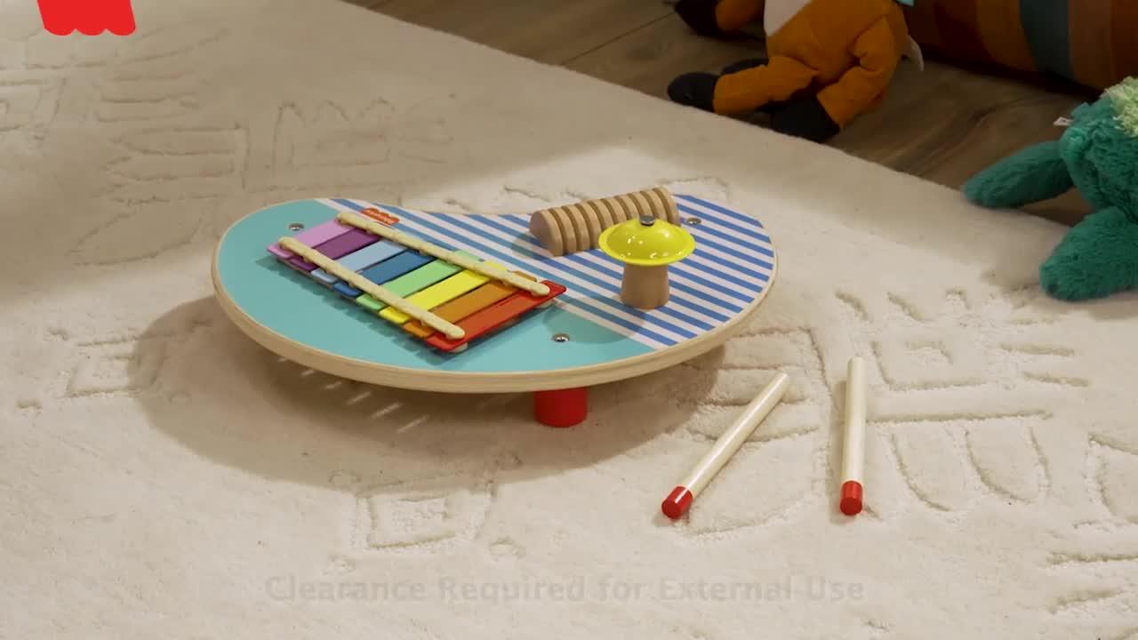 Image thumbnail 2 of 2 of Fisher-Price Wooden Musical Table with Percussion Instrument Toys,