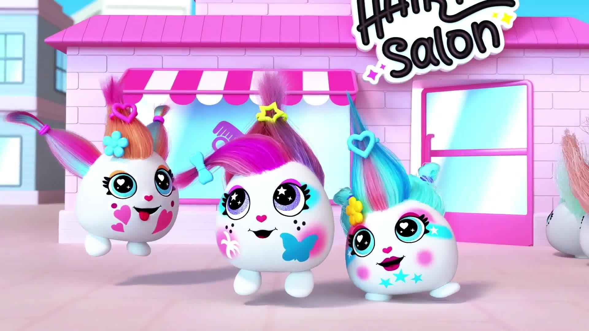 Image thumbnail 7 of 7 of Airbrush Plush Hair'iffic Squish Pals