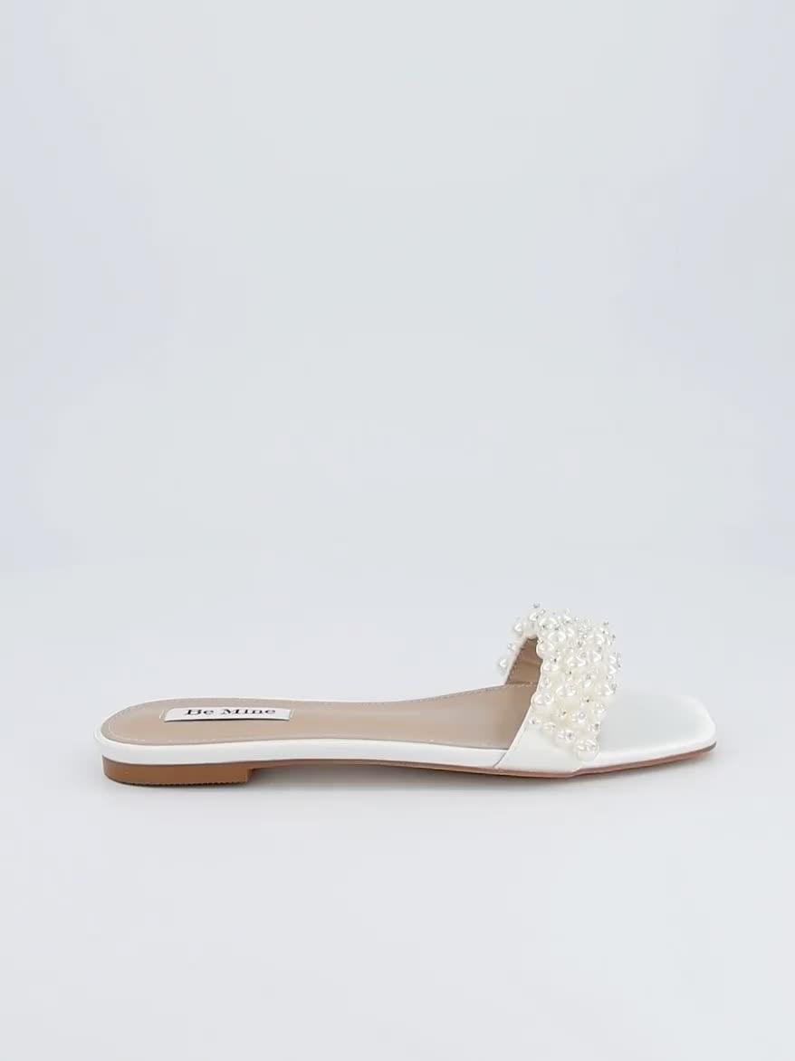 Image thumbnail 6 of 6 of Raid Kiely Update Pearl Flat Sandals - Ivory