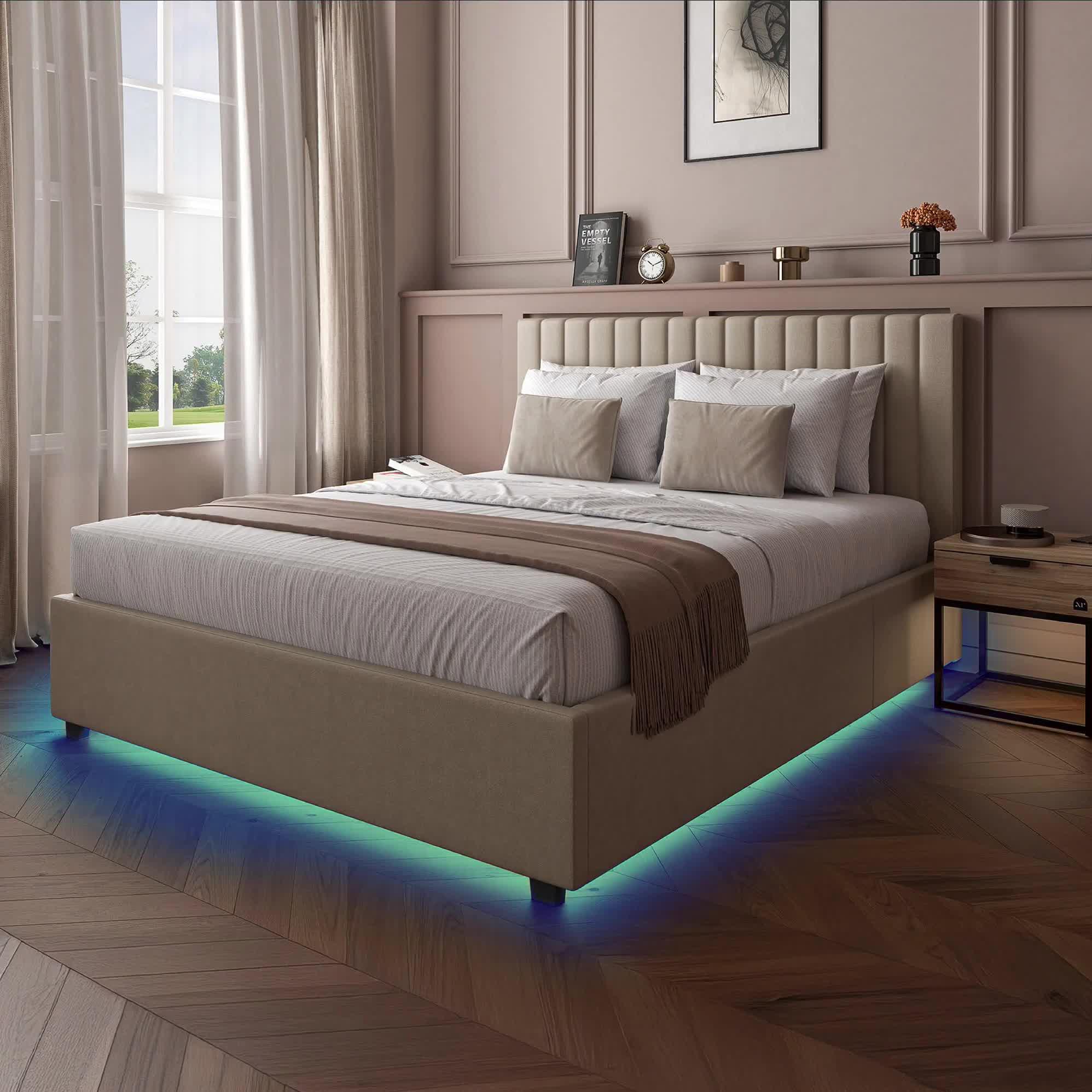 Image thumbnail 8 of 8 of XR Living Maisie Velvet Ottoman&nbsp;Bed with Underbed Lighting