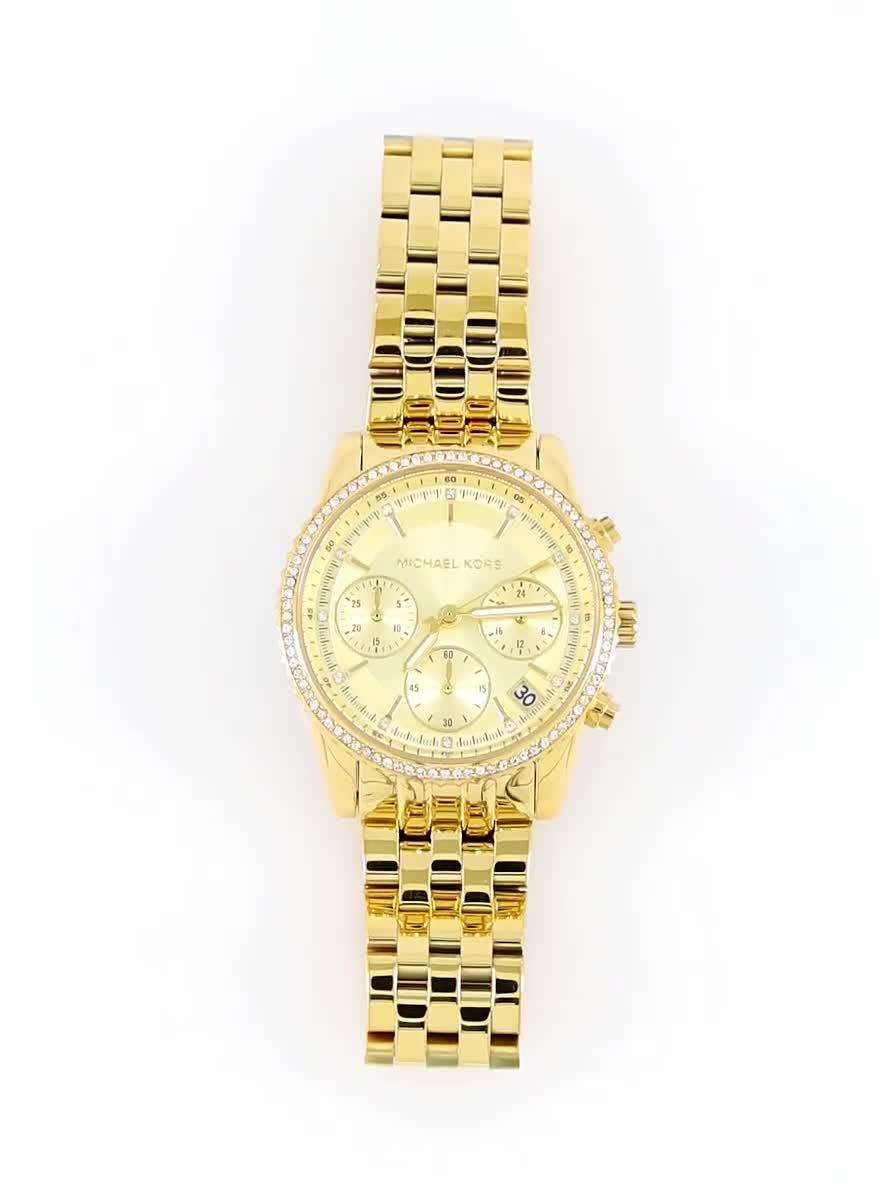 Image thumbnail 7 of 7 of Michael Kors Womens Mini Bryant Chronograph, Gold-Tone Stainless Steel Watch