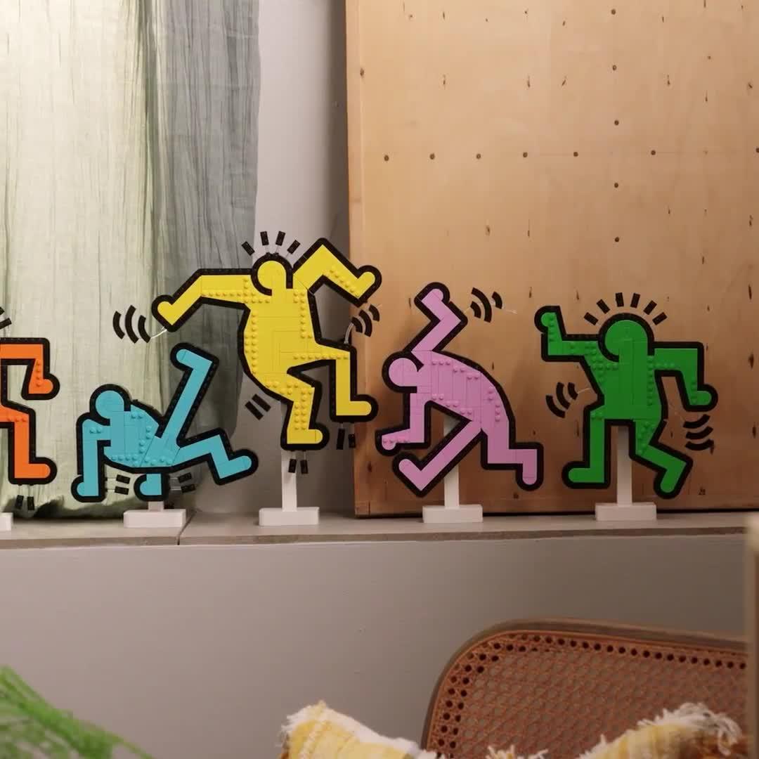 Image thumbnail 8 of 8 of LEGO ART Keith Haring &ndash; Dancing Figures Living Room Decor 31216