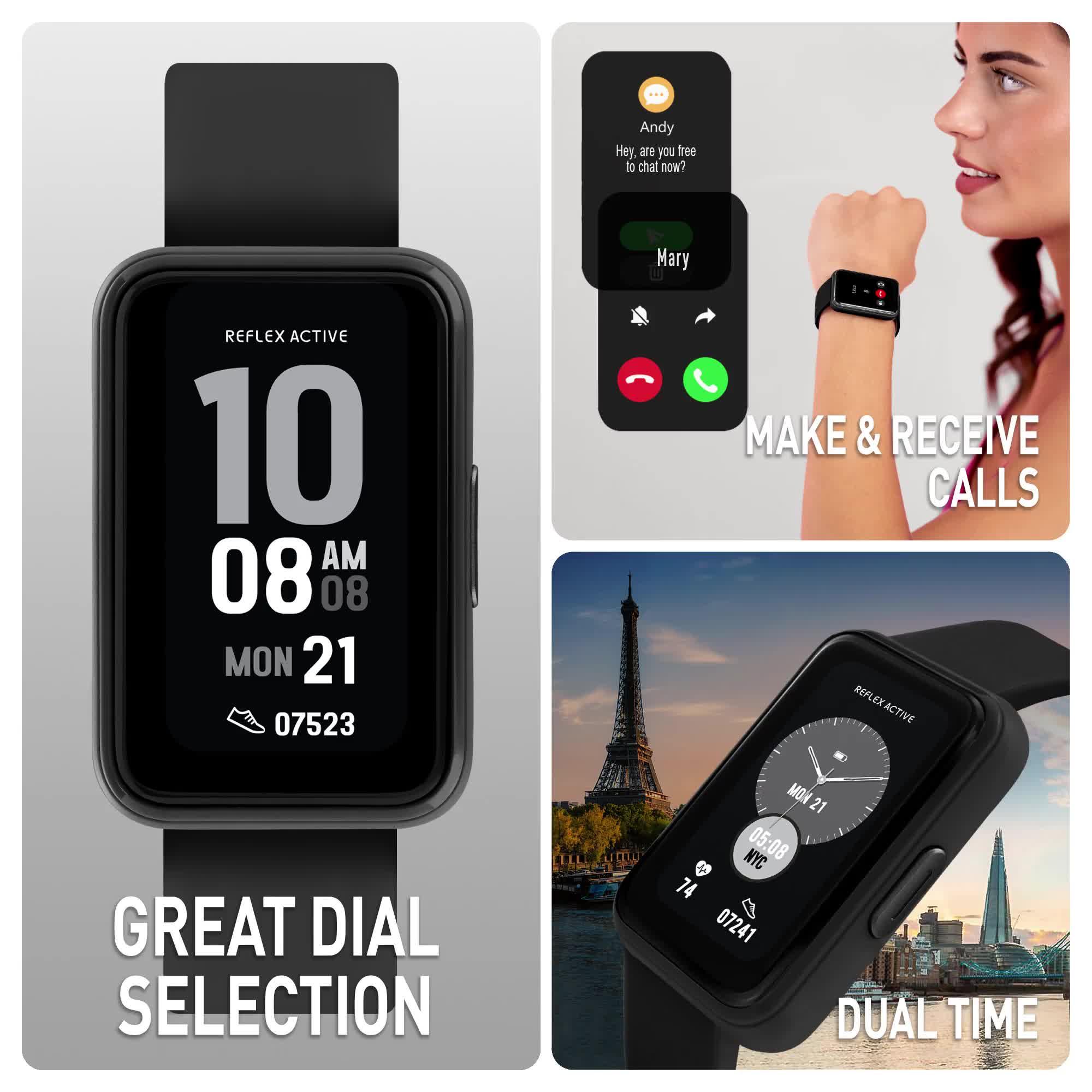 Image thumbnail 6 of 6 of Reflex Active Series 49 Black Strap Smart Calling Watch