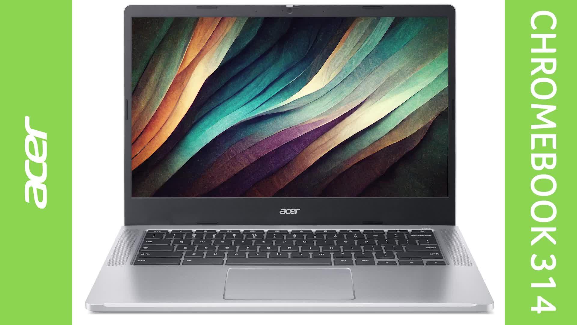 Image thumbnail 8 of 8 of Acer Chromebook 314 CB314-4HT - 14in FHD Touchscreen - Intel N100 - 8GB RAM - 128GB - Silver