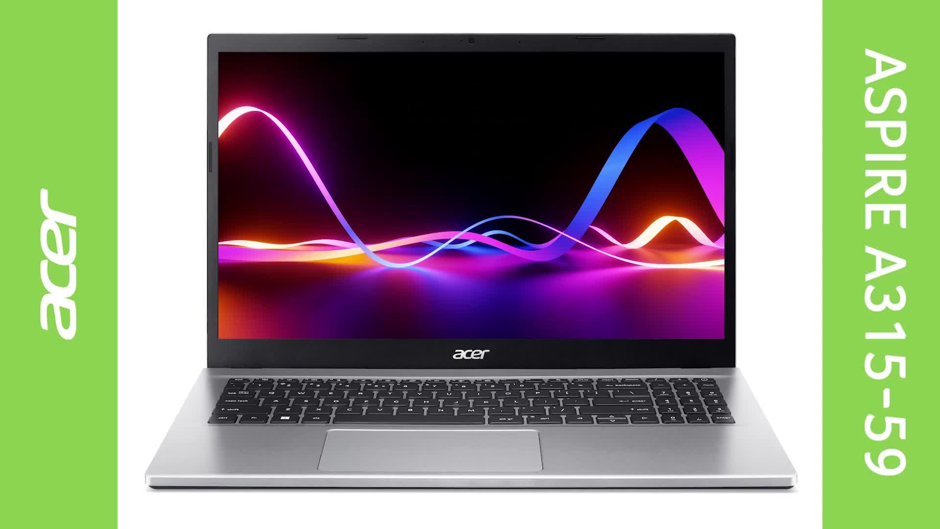 Image thumbnail 7 of 7 of Acer Aspire 3 A315-59 Laptop - 15.6in FHD, Intel Core i7-1255U, 16GB RAM, 512GB SSD - Silver