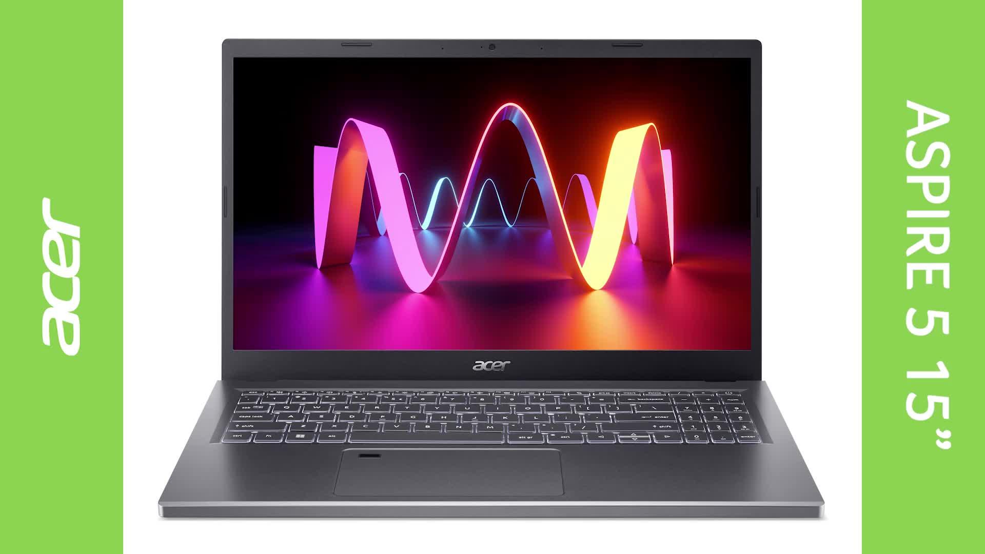 Image thumbnail 8 of 8 of Acer Aspire 5 A515-48M Laptop - 15.6in FHD - AMD Ryzen 7 7730U - 16GB RAM - 1TB SSD - Iron