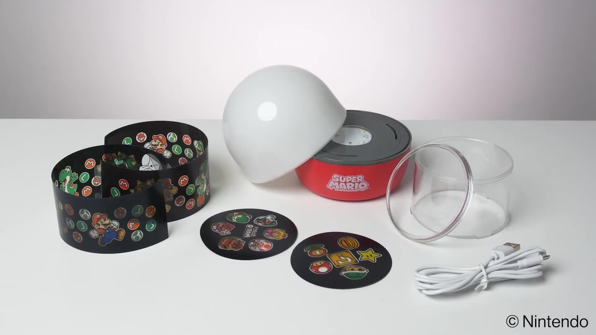 Image thumbnail 8 of 8 of Super Mario Projection Light - Officially Licensed Nintendo Projector Lamp With Interchangeable Scenes And Mood Lighting, 3 Light Modes
