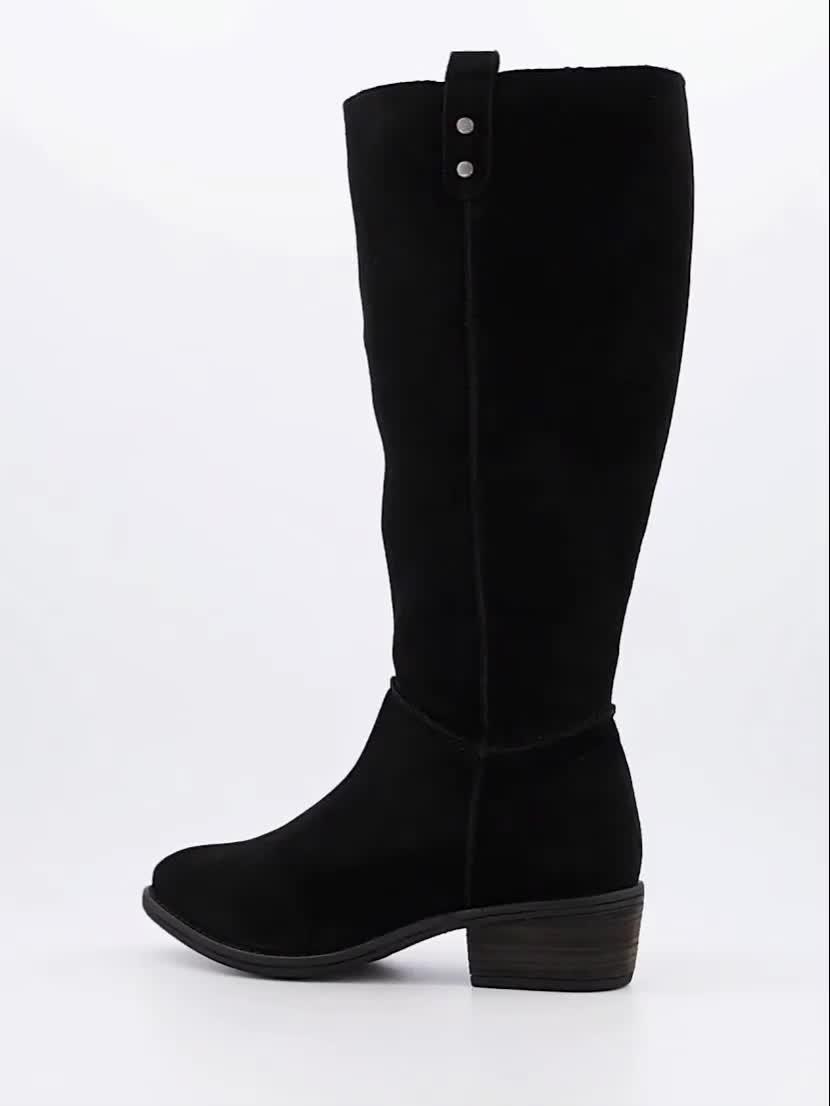 Image thumbnail 8 of 8 of V by Very Real&nbsp;Leather Knee Boot - Black