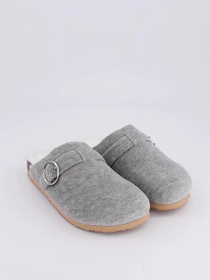 Image thumbnail 7 of 7 of V by Very Faux Fur Lined Clog Slipper - Grey