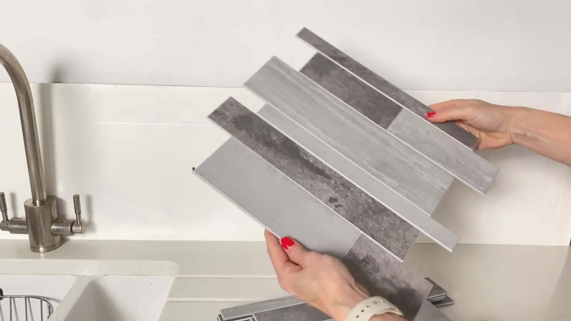 Image thumbnail 8 of 8 of D-C-Fix Slate Premium Self Adhesive Composite Wall Tiles 29.2cm (w) X 29.7cm (h) X 3mm (d) - 10 Pack