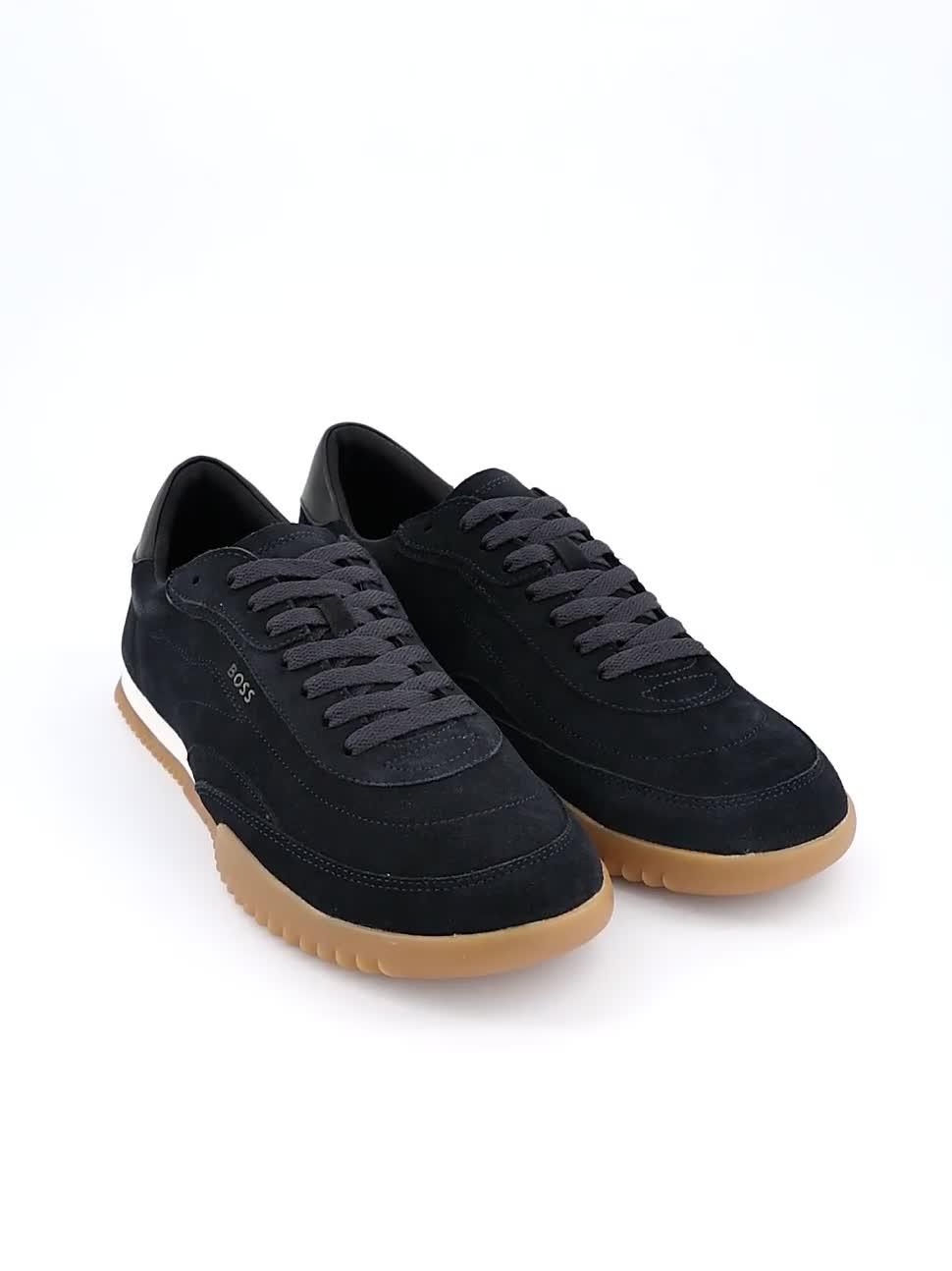 Image thumbnail 7 of 7 of BOSS Careton Suede Gumsole Trainers - Navy
