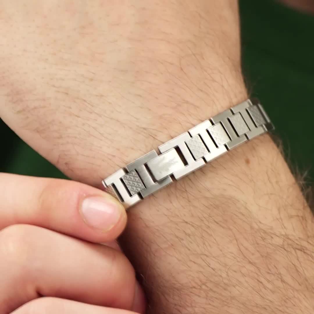 Image thumbnail 4 of 4 of Lacoste Metropole Mens bracelet- Silver