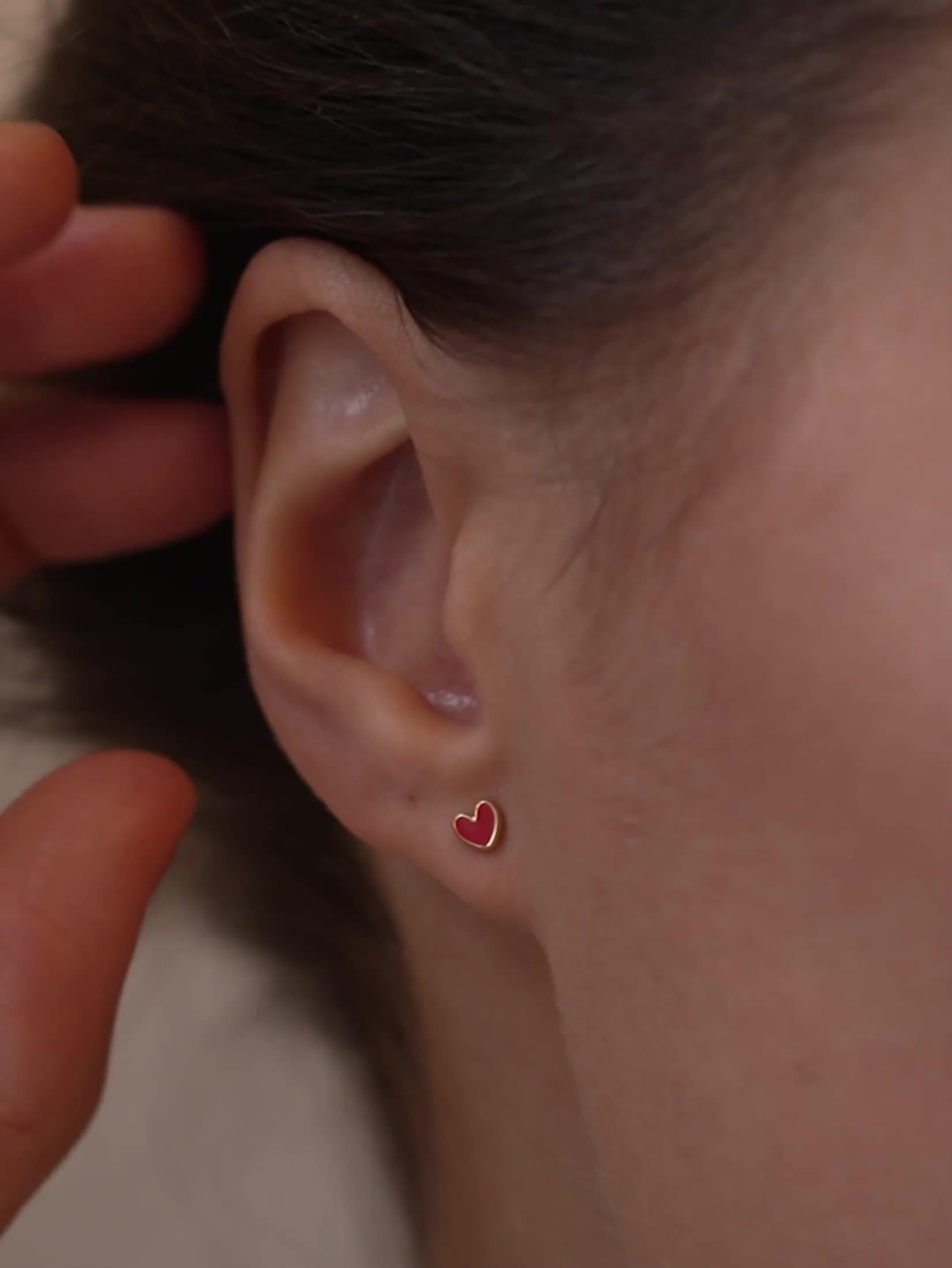 Image thumbnail 4 of 4 of ENAMEL Copenhagen Amore 18k Gold Plated  Sterling Silver Studs