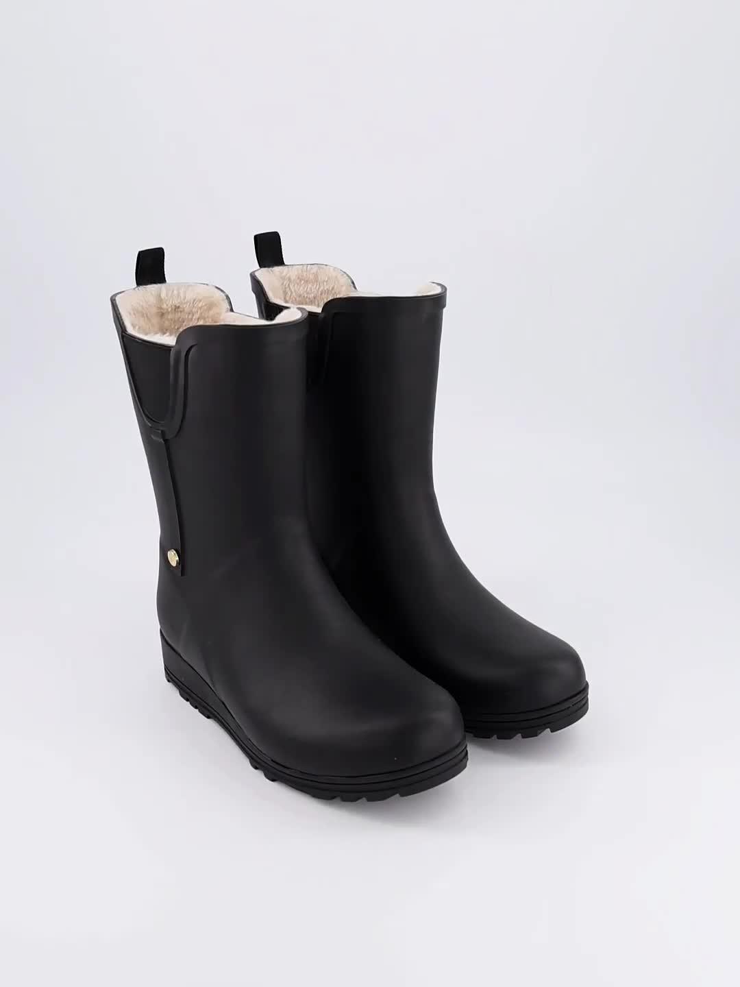 Image thumbnail 7 of 7 of Elle Sport Calf Wellington Boot With Warm Lining &ndash; Black