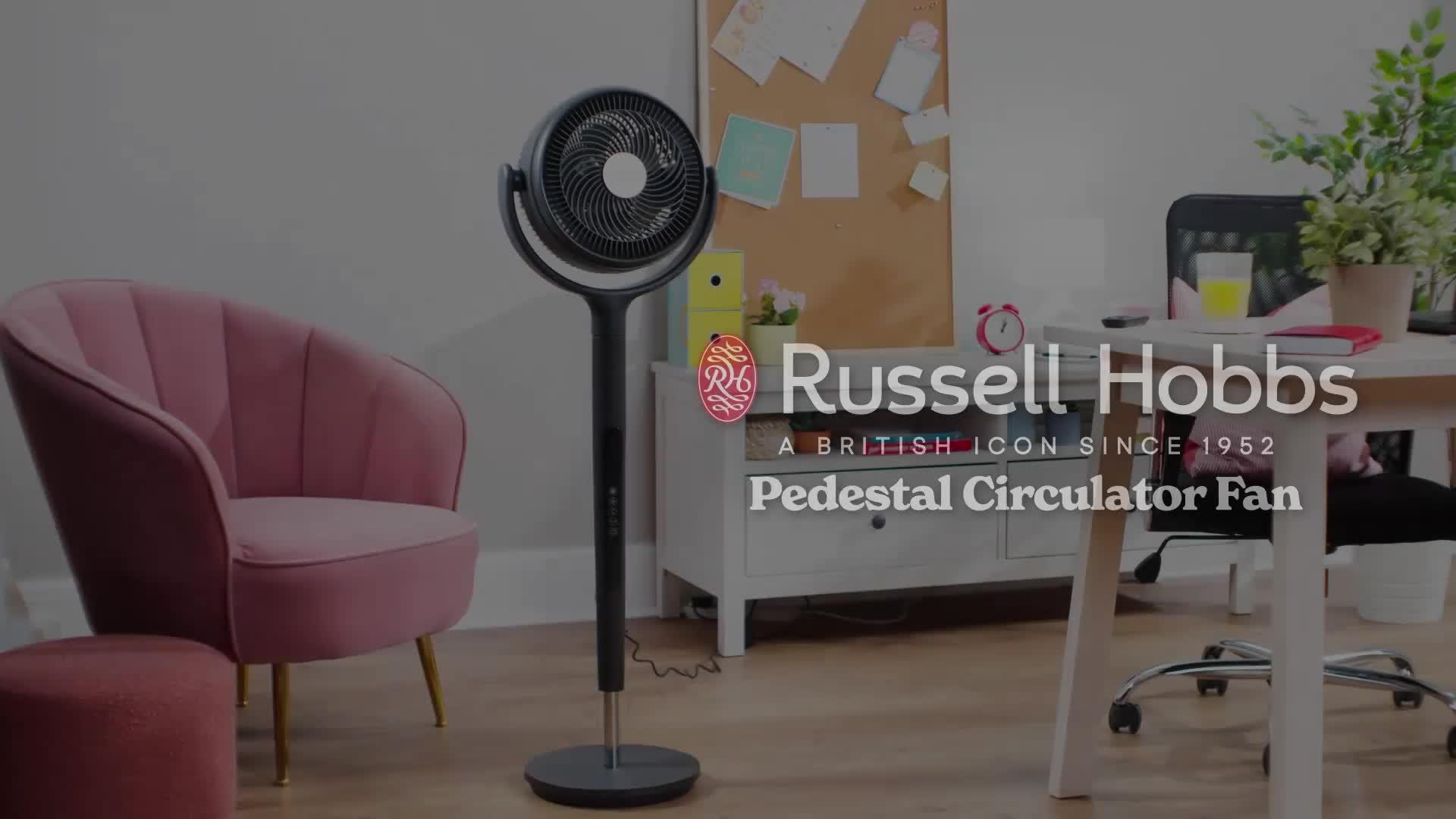 Image thumbnail 8 of 8 of Russell Hobbs RHPCF360 Pedestal Circulator Fan in Grey