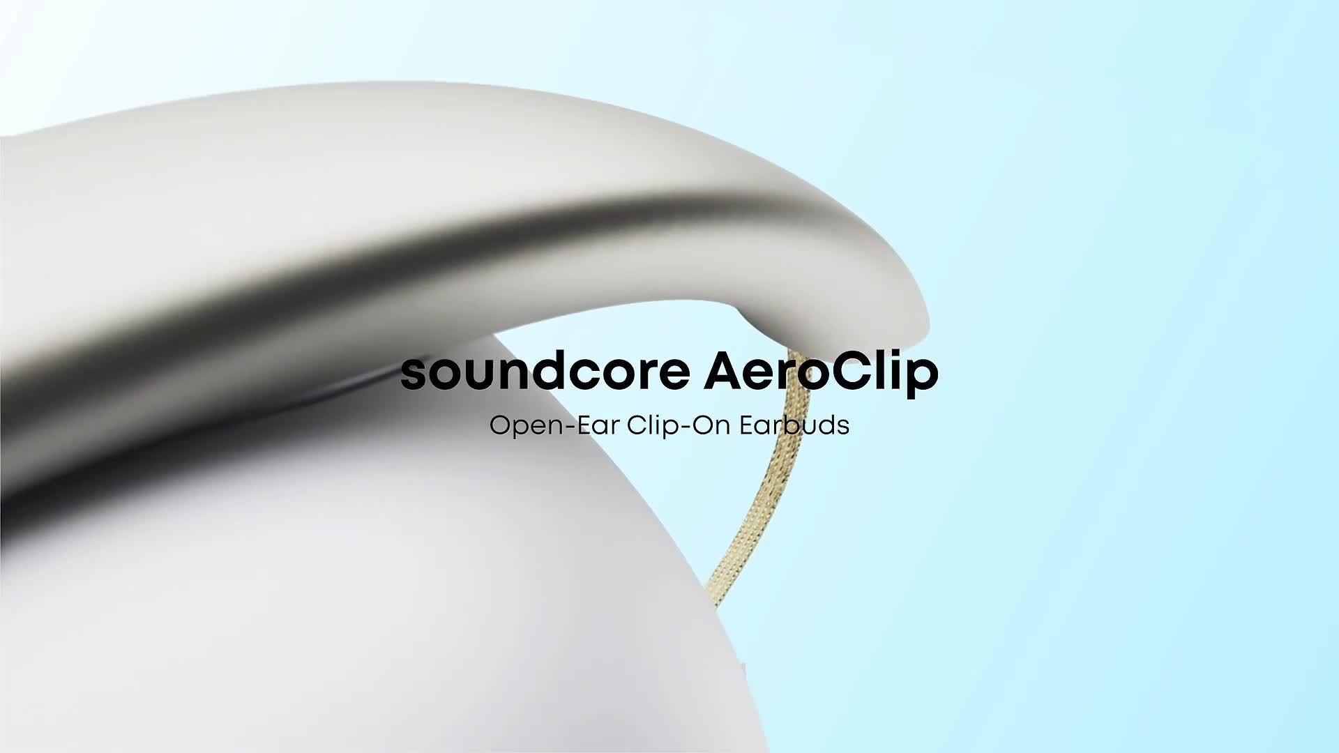 Image thumbnail 8 of 8 of Soundcore AeroClip Wireless Open-Ear Clip-On Earbuds with Adaptive Comfort with Instant AI Translation