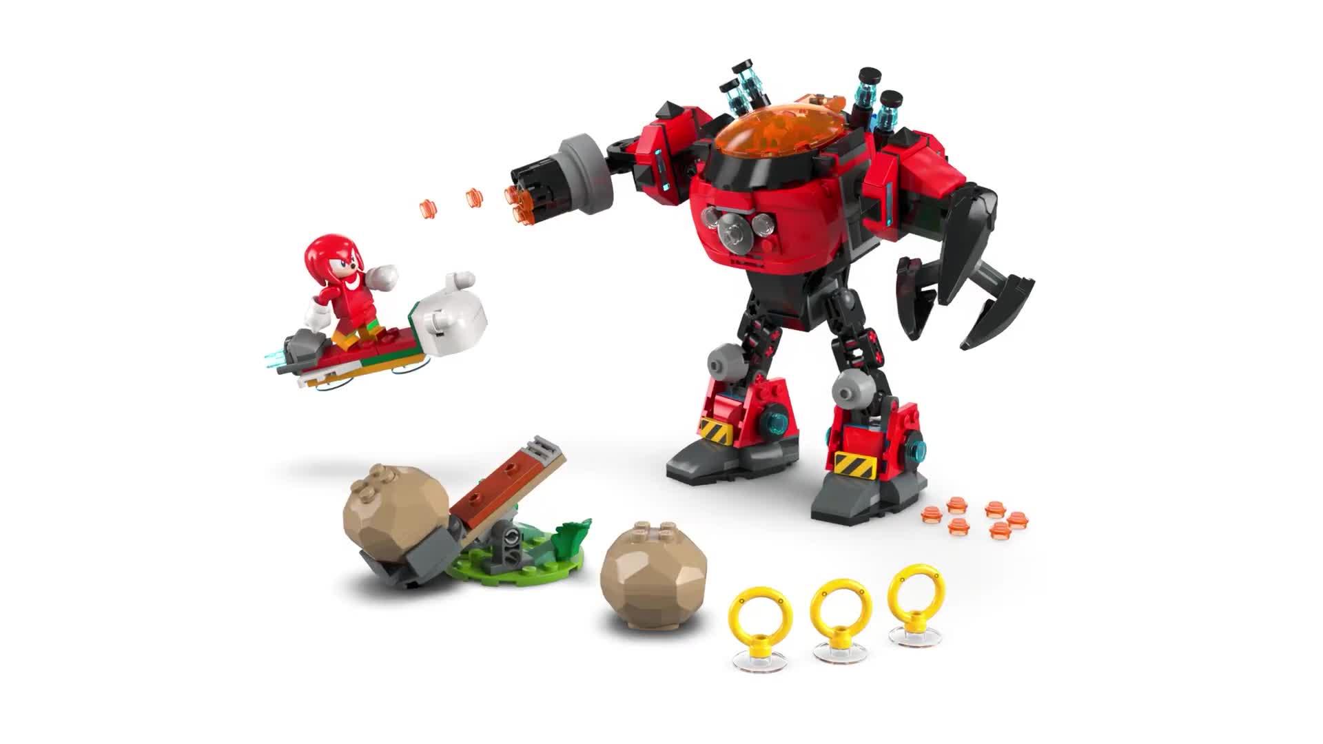 LEGO Sonic Knuckles vs. Dr. Eggman Egg Crusher Mech 77005 | Very