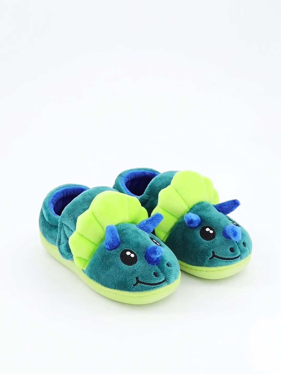 Image thumbnail 6 of 6 of The Very Collection Younger Boys Dinosaur Touch Strap Slipper - Blue