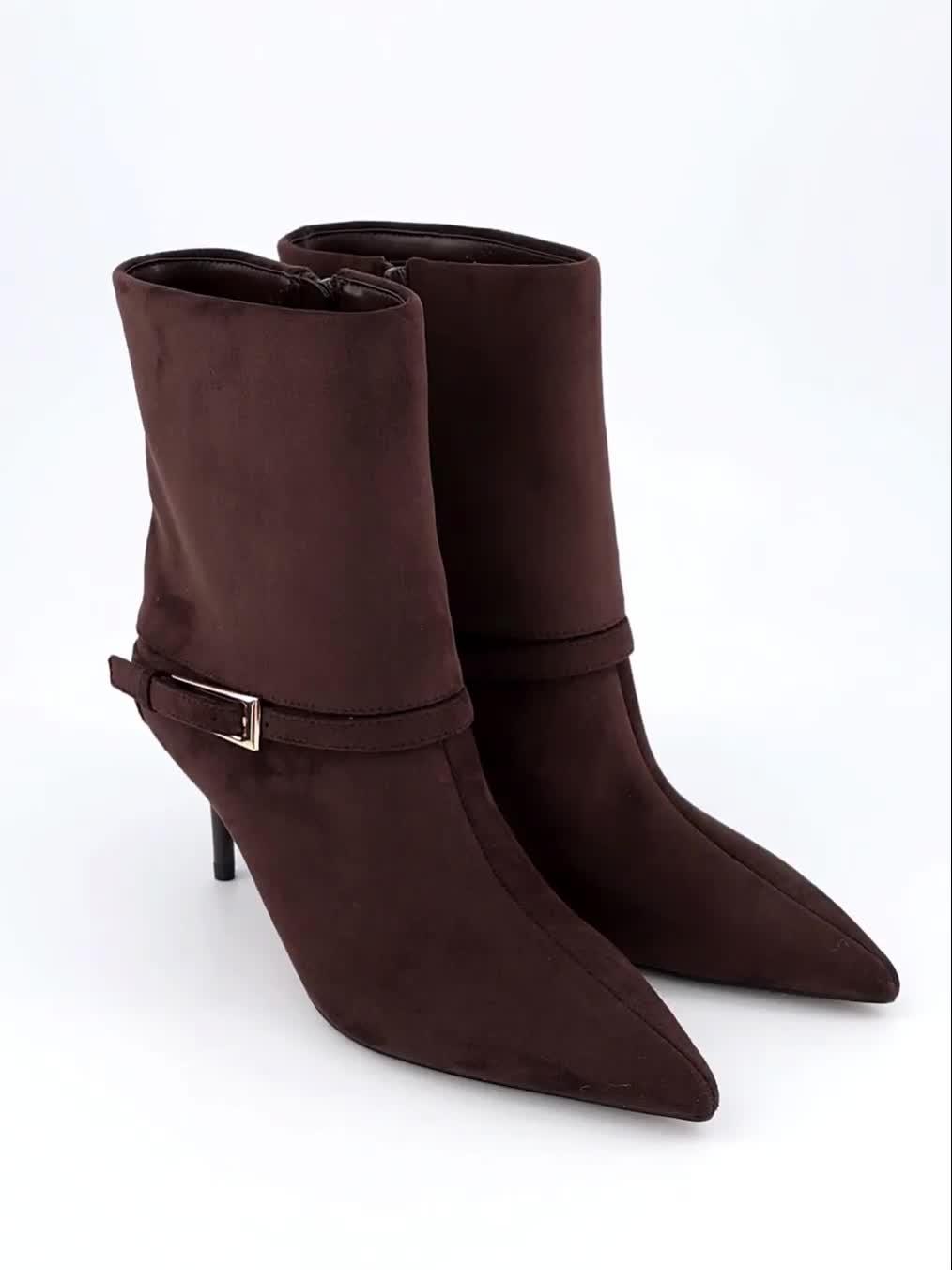 Image thumbnail 7 of 7 of The Very Collection Ankle Boot With Turn Detail Pointed Ankle Boot - Brown
