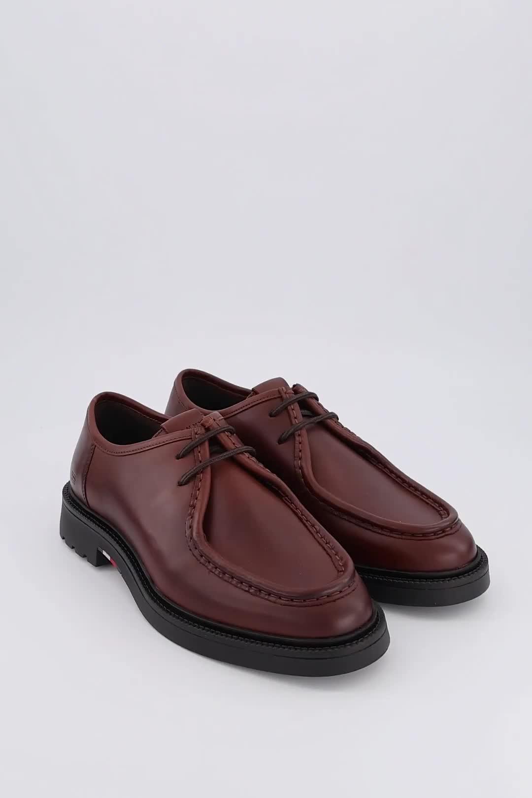 Tommy Hilfiger Comfort Leather Moc Toe Lace Up Shoe - Brown | Very