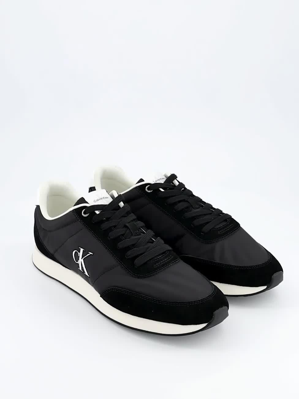 Image thumbnail 7 of 7 of Calvin Klein Retro Runner Mix Mat Trainers - Black