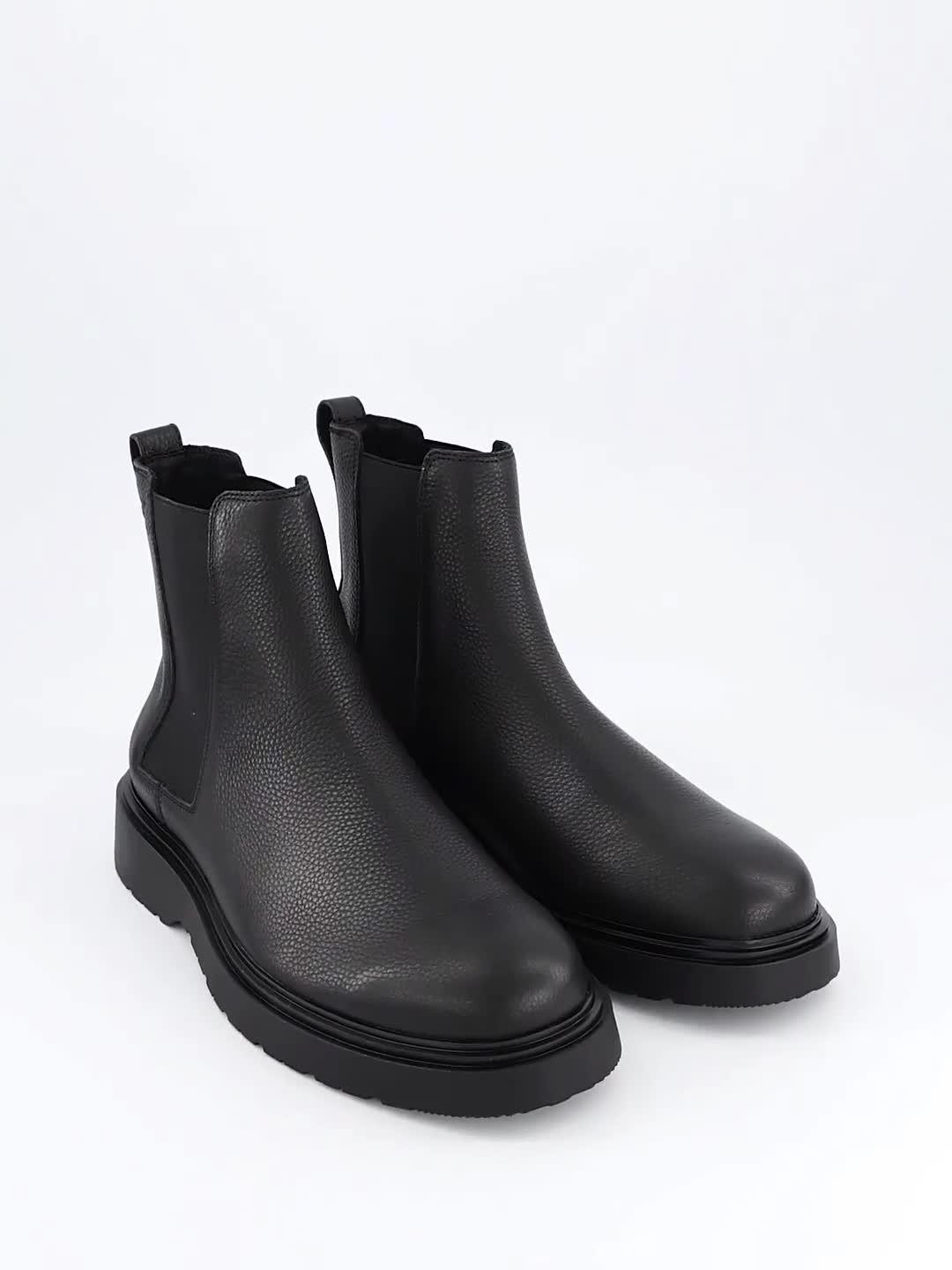 Image thumbnail 8 of 8 of Calvin Klein Essential Combat Leather Chelsea Boot - Black