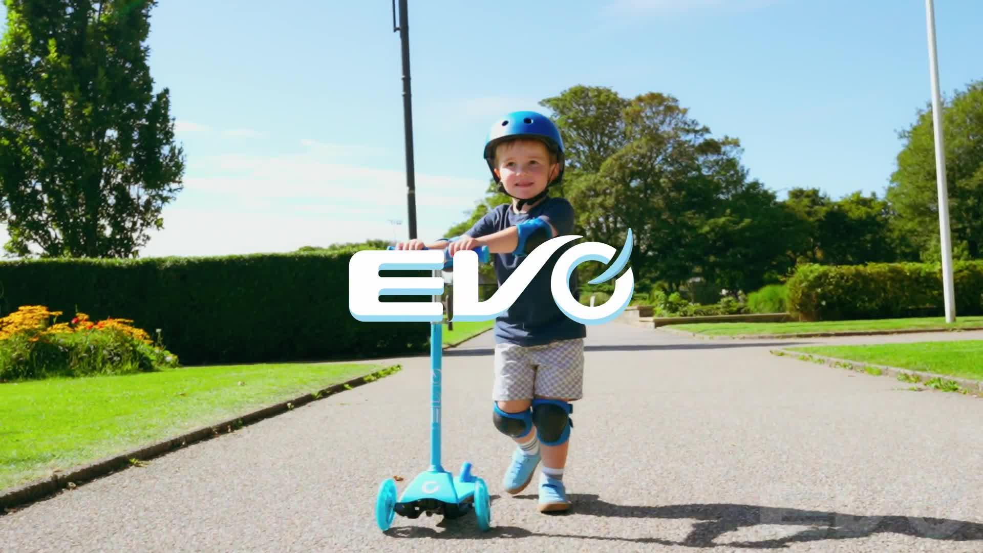 Image thumbnail 6 of 6 of EVO Mini Cruiser Tri Scooter - Blue