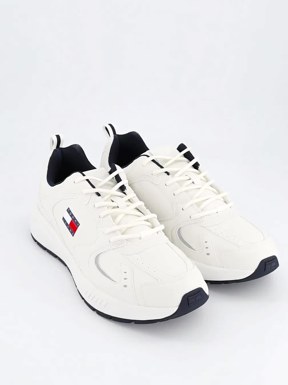 Image thumbnail 7 of 7 of Tommy Jeans Tjm Runner Leather Trainers - Off White