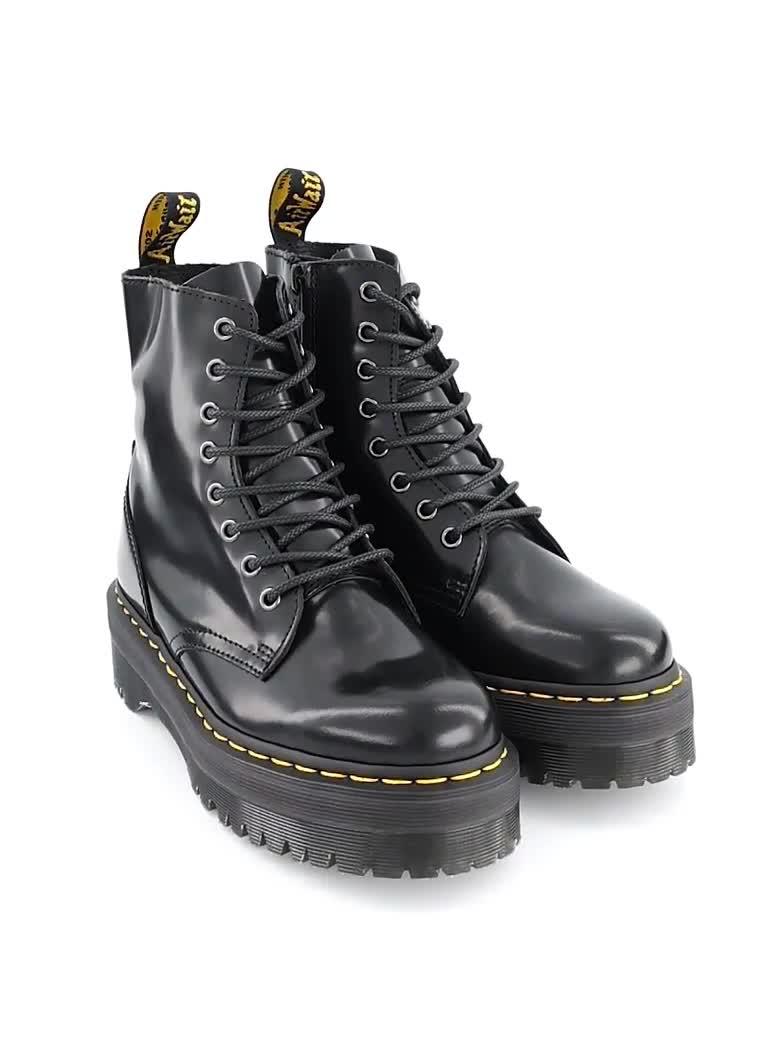 Dr Martens Jadon 8 Eye Boot Polished Smooth - Black | Very