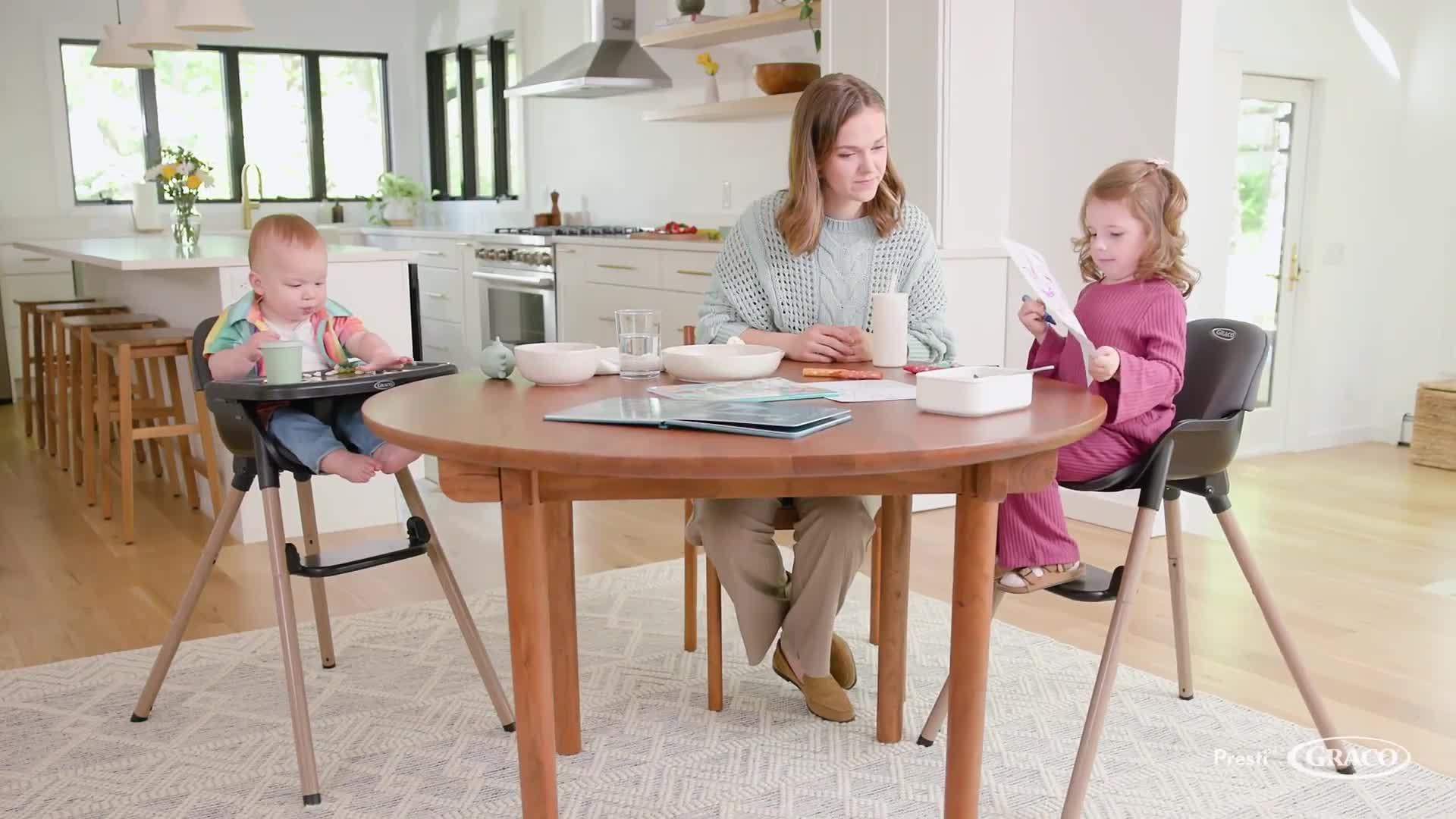Image thumbnail 8 of 8 of Graco Presti 3-in-1 Highchair - Dusty Rose