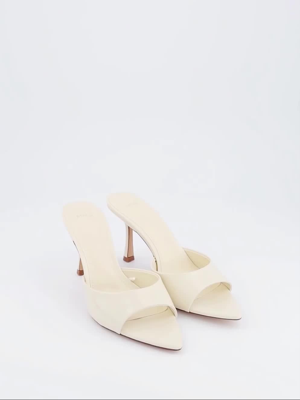 Image thumbnail 7 of 7 of Mango Pointed Heel Sandals - White
