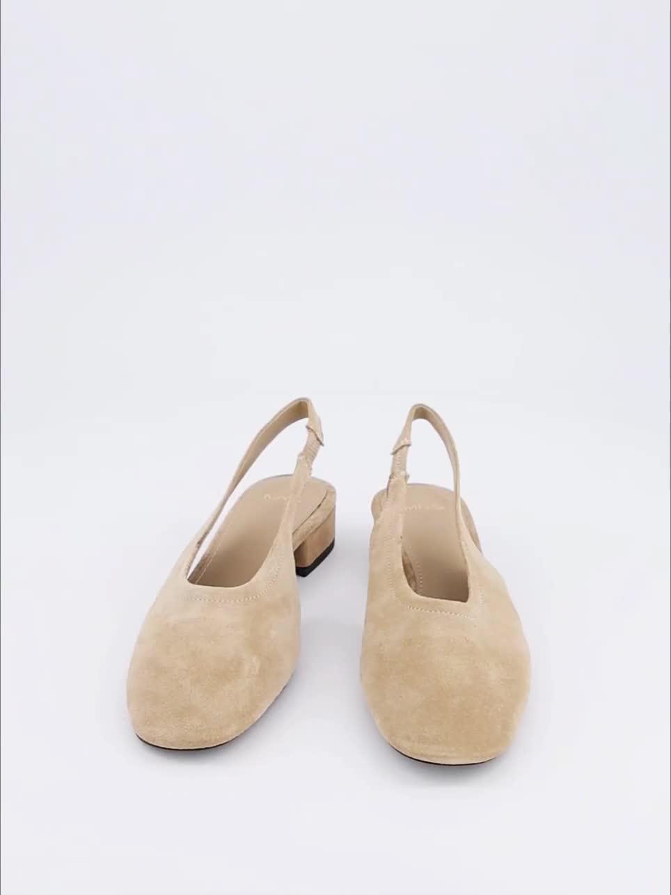 Image thumbnail 7 of 7 of Mango Suede Heeled Shoes - Beige