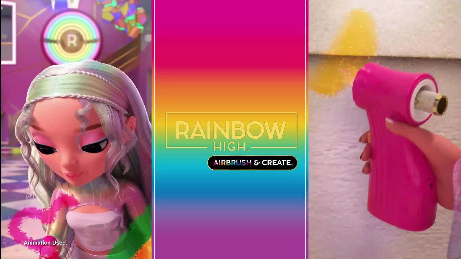 Image thumbnail 8 of 8 of Rainbow High Air Brush &amp; Create DIY Fashion Doll