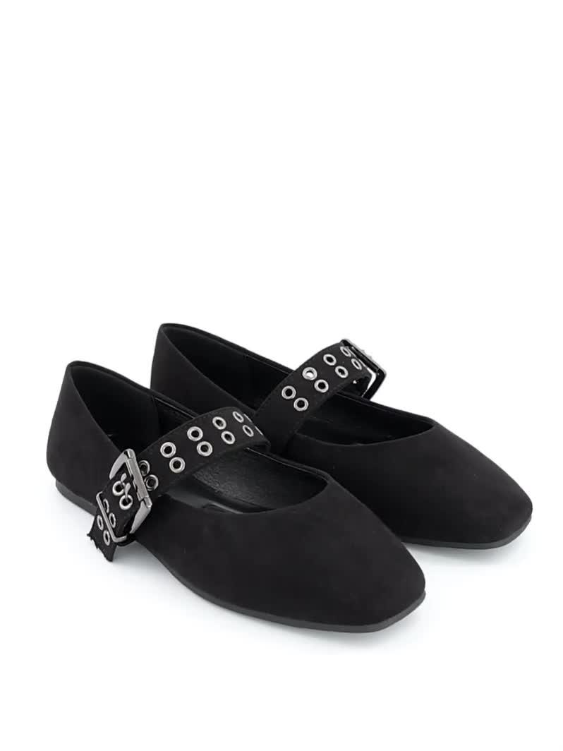 Image thumbnail 7 of 7 of The Very Collection Wide Fit Ballet Flat - Black