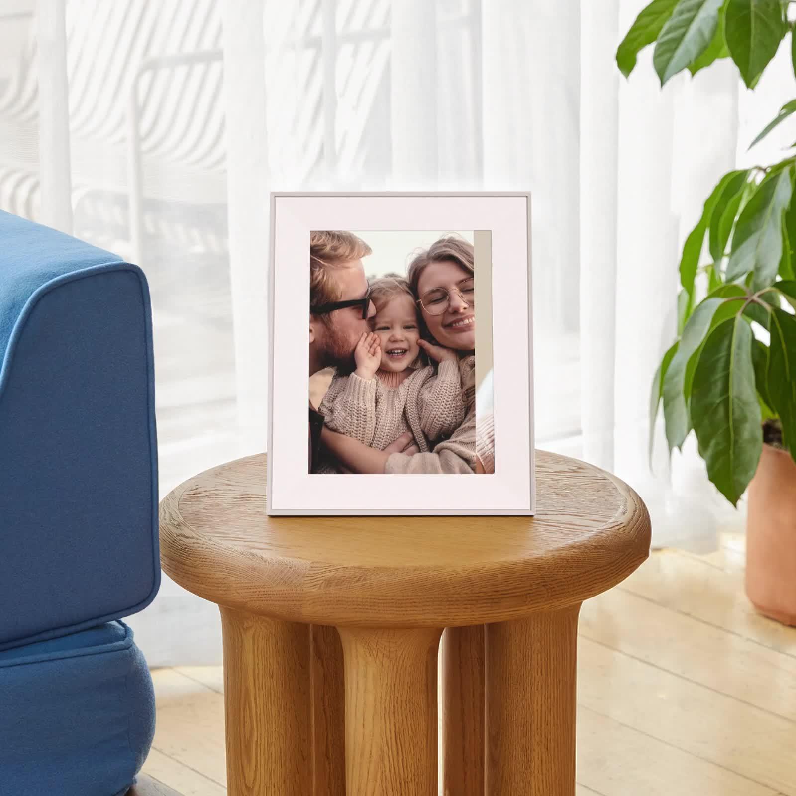 Image thumbnail 8 of 8 of Aura Aspen Clay with Paper Mat Digital Photo Frame
