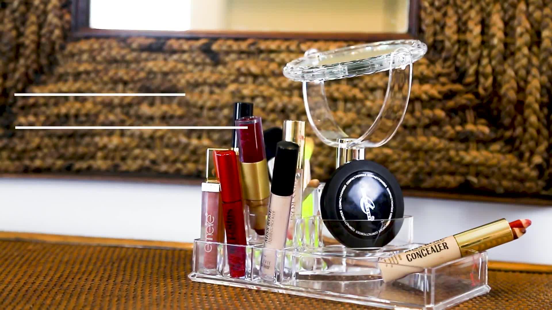 Image thumbnail 7 of 7 of Interiors By Premier Beauty Cosmetic Organiser With Mirror