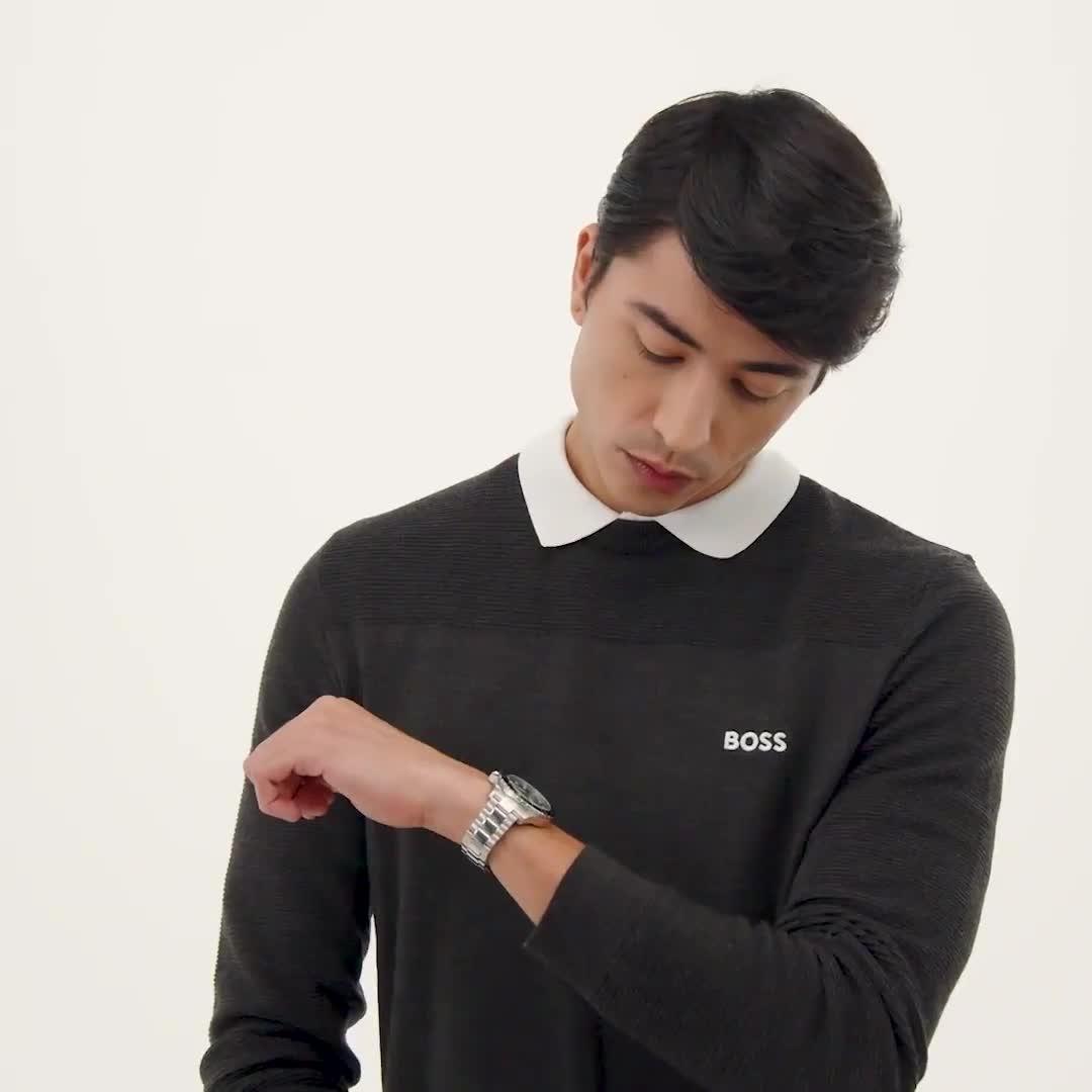 Image thumbnail 8 of 8 of BOSS Gents Troper Sport Stainless Steel Bracelet Watch - Silver