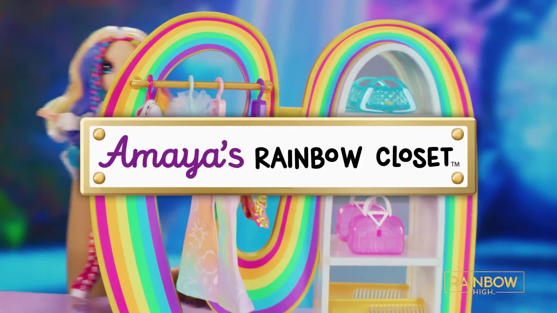 Image thumbnail 8 of 8 of Rainbow High Amaya Doll and Rainbow Closet Playset