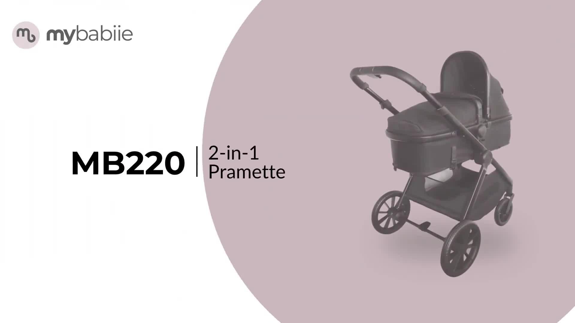 Image thumbnail 8 of 8 of My Babiie MB220 3-in-1 Travel System with R129 Car Seat - Ivory