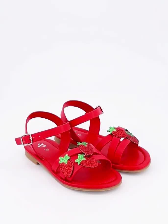 Image thumbnail 7 of 7 of The Very Collection Strawberry Strappy Sandal - Red