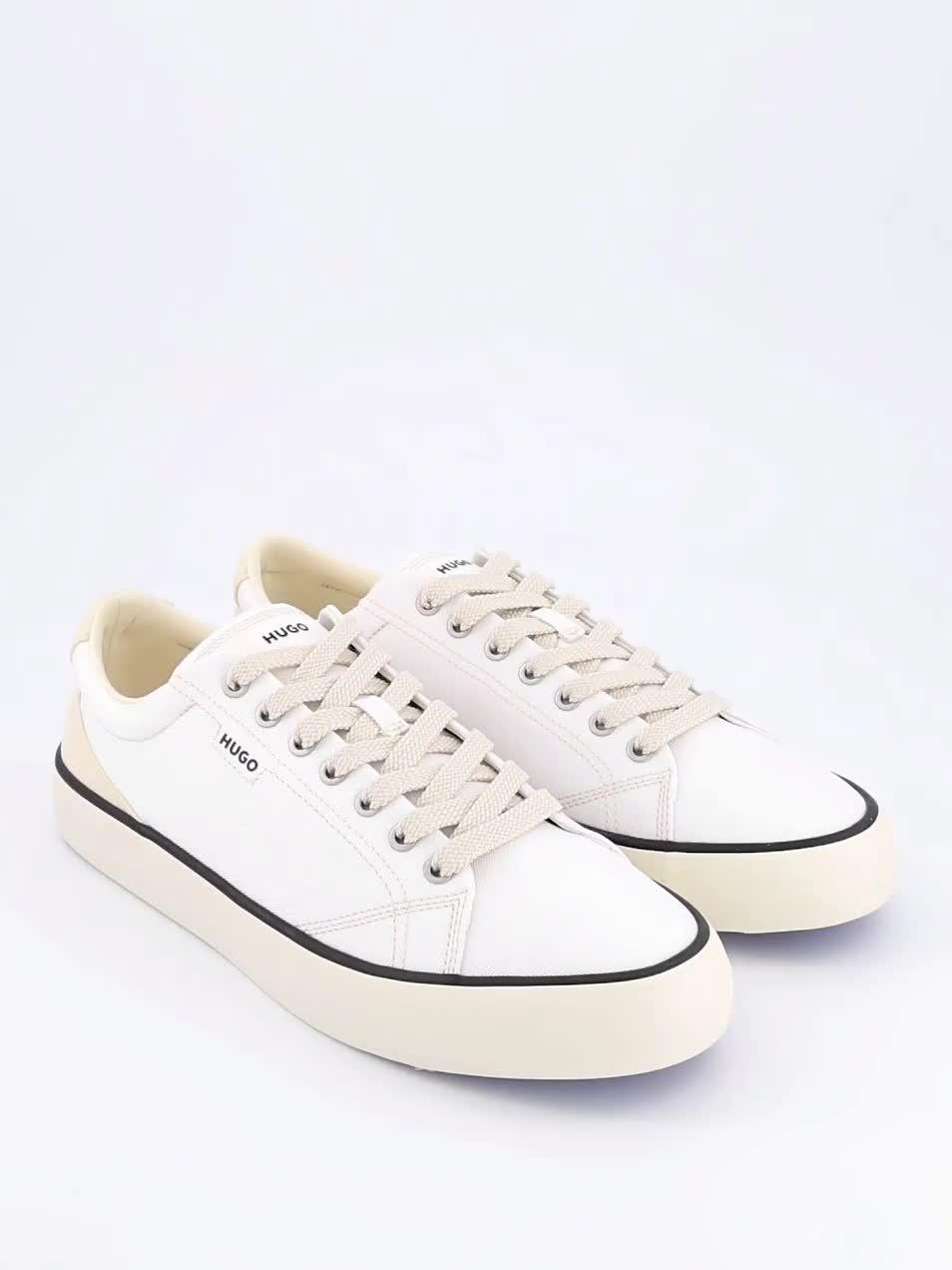 Image thumbnail 7 of 7 of HUGO Blue B-Cross Tenn Canvas Trainers - White