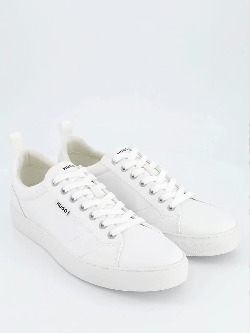 Image thumbnail 7 of 7 of HUGO Blue Morrie Tenn PU Trainers - White