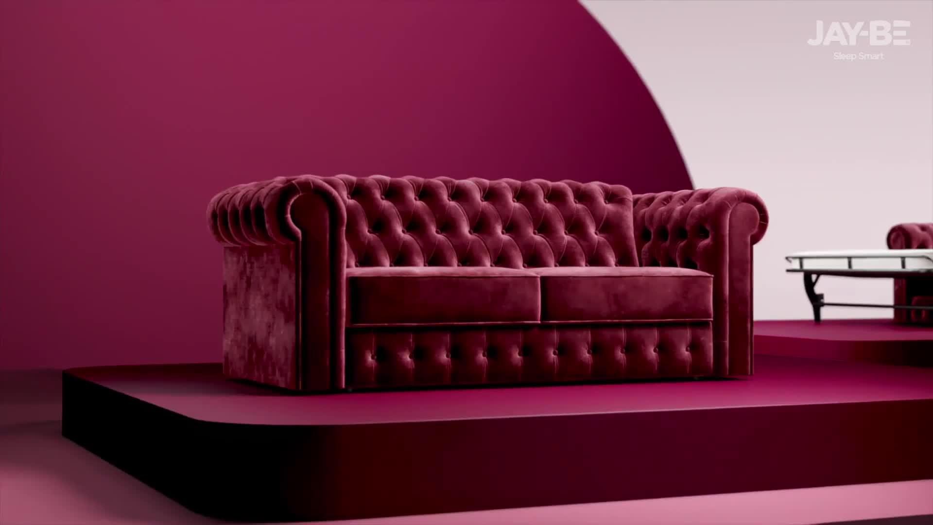 Image thumbnail 8 of 8 of Jaybe Chesterfield Three Seater Sofa Bed With E-sprung Mattress
