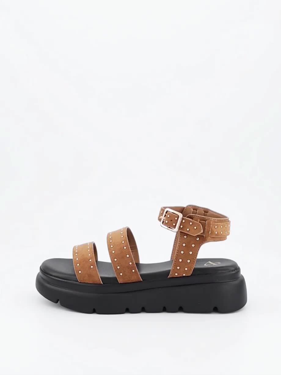 Image thumbnail 6 of 6 of The Very Collection Studded Gladiator Chunky Sandal - Brown