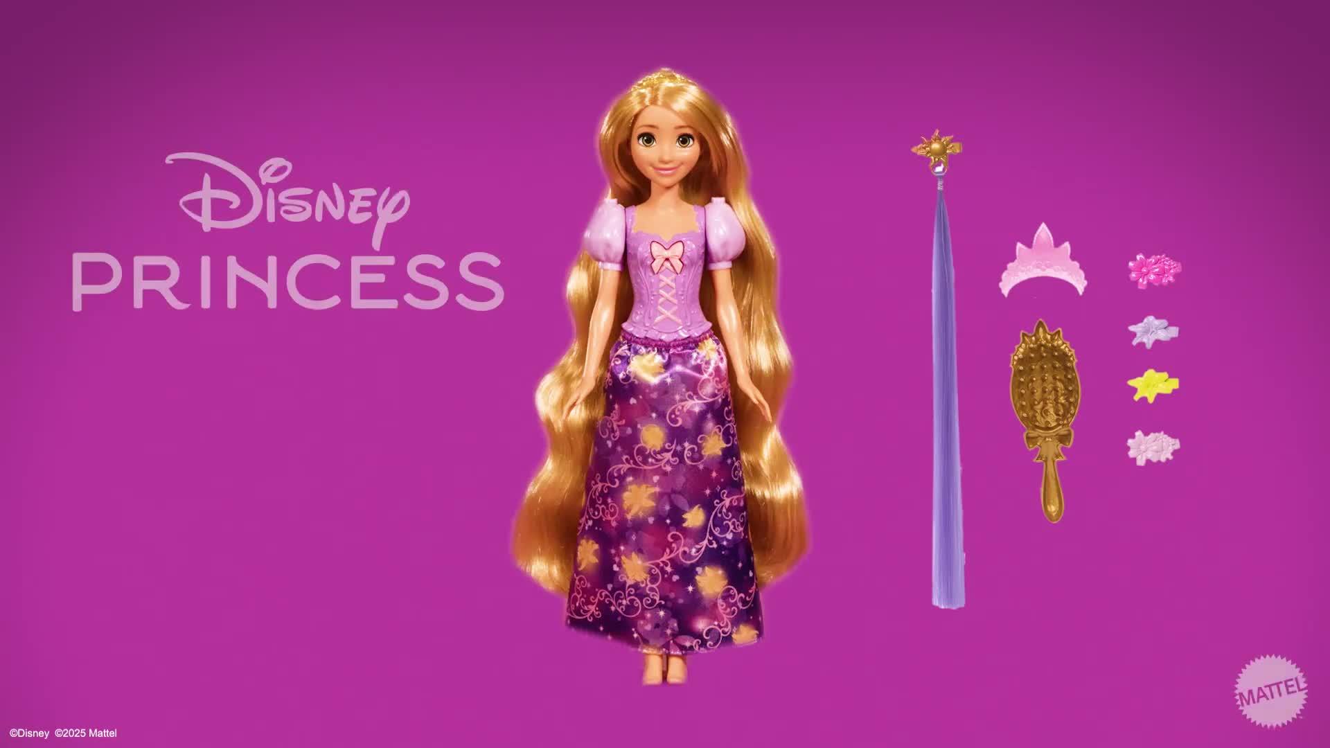 Image thumbnail 8 of 8 of Disney Princess Rapunzel Light-Up Hair Fashion Doll