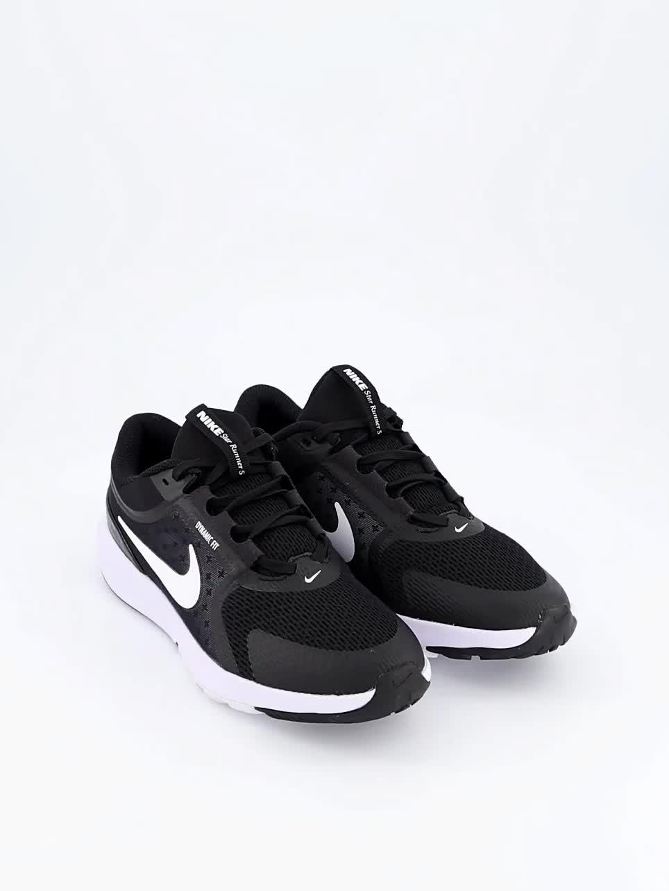 Image thumbnail 8 of 8 of Nike Big Kids Star Runner 5 Running Trainers - Black/White